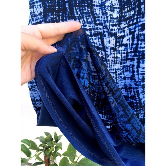 Rafaella Blue Layered Sleeveless Top (S/P/CH) - Picture 5 of 5